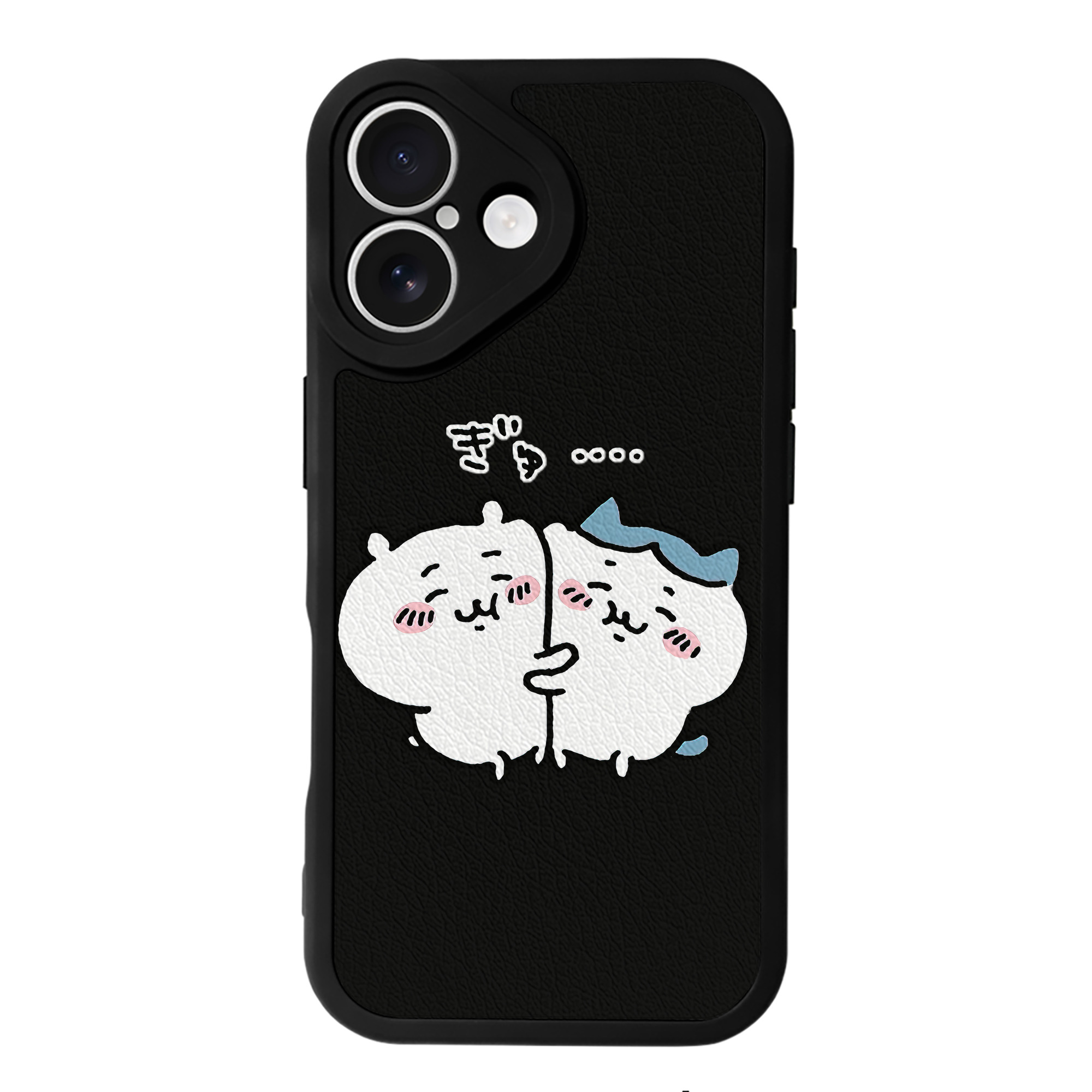 （画像用） ちいかわ ハチワレ Chii-kawa hachiware 【iPhone 16シリーズ対応】シリコンスマホケース（レザー調） 材質：シリコン
